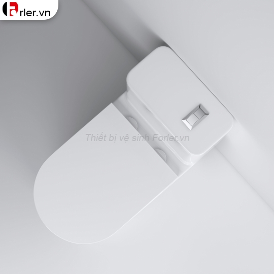 Bồn Cầu Một Khối Trắng Sứ Nút Lệch Cao Cấp FL-BCMK58 Forler