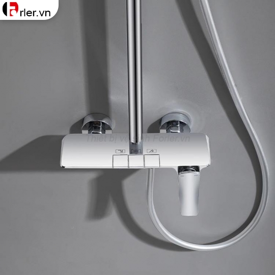 Sen Cây Tắm Đứng Đồng Thau Crom Nóng Lạnh Forler