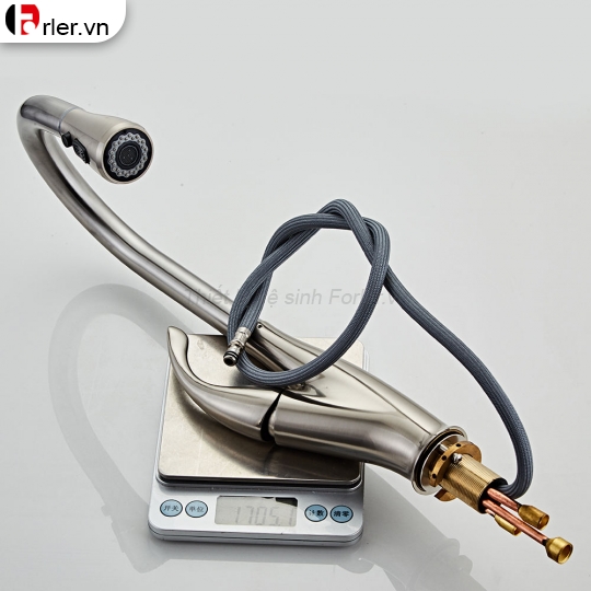 Vòi Rửa Chén Nóng Lạnh, Dây Kéo Inox SUS 304 (VRC45) Forler