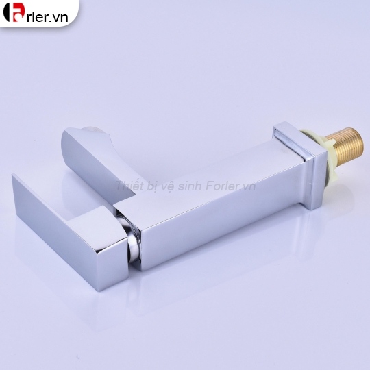Vòi Lavabo Vuông lạnh Đồng Thau Mạ Crome Forler 