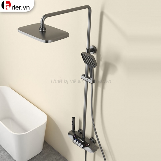 Sen Cây Tắm Nóng Lạnh Sơn Tĩnh Điện Xám Led & Hiển Nhiệt Forler