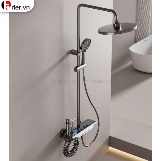 Sen Cây Tắm Nóng Lạnh Inox 304 Chính Hãng Phủ Nano Xám Forler