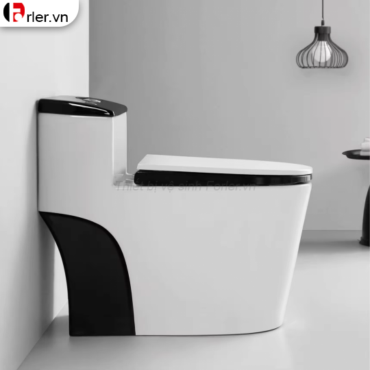 Bồn Cầu Một Khối Trắng Đen FORLER 