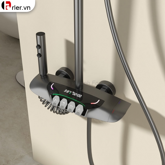 Sen Cây Tắm Nóng Lạnh Sơn Tĩnh Điện Xám Led & Hiển Nhiệt Forler