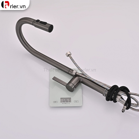 Vòi Chén Nóng Lạnh Dây Rút Mạ Crom & Nano Xám Inox 304 (VRC35) Forler