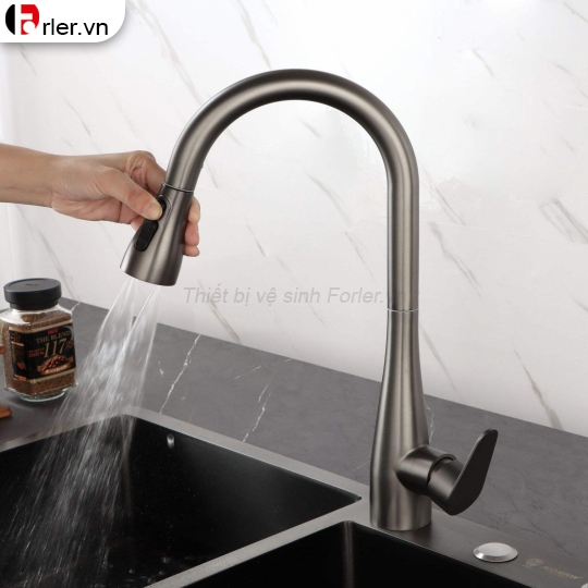 Vòi Rửa Chén Nóng Lạnh Dây Rút (VRC02) Forler