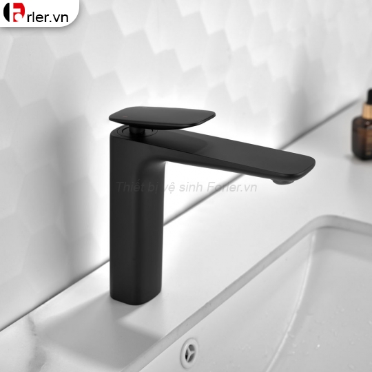 Vòi Lavabo Lạnh Đồng Sơn Tĩnh Điện Đen (FL-VLVB37) Forler
