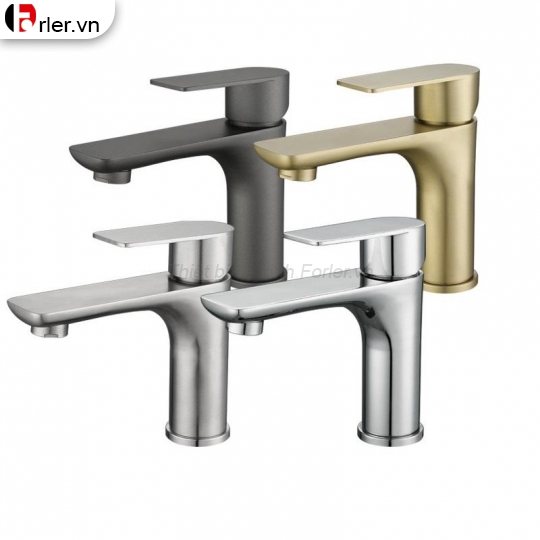 Vòi Lavabo Tròn Tay Vuông Nóng Lạnh Forler 