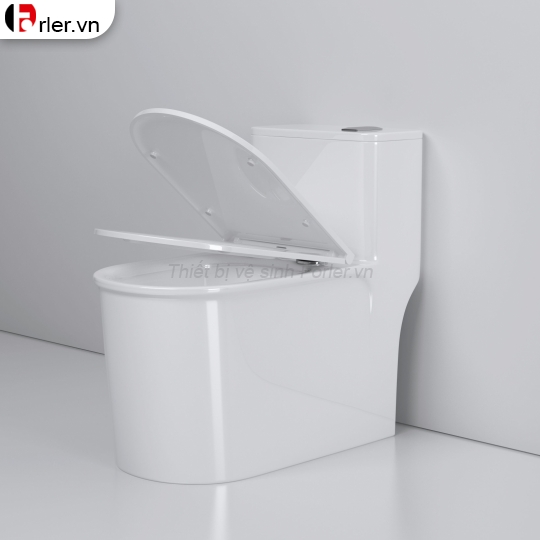 Bồn Cầu Một Khối Trắng Sứ Nút Lệch Cao Cấp FL-BCMK58 Forler