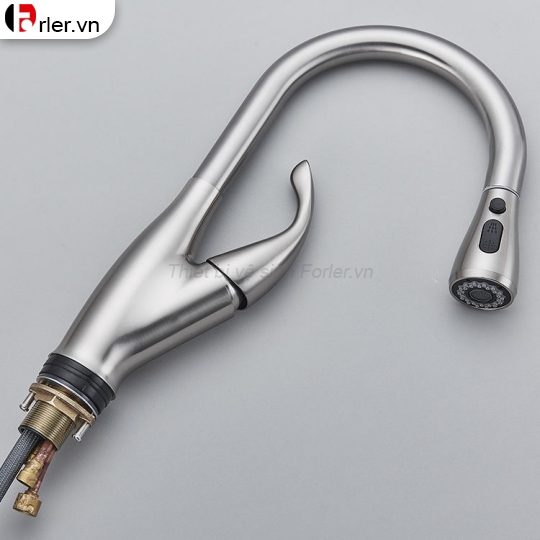 Vòi Rửa Chén Nóng Lạnh, Dây Kéo Inox SUS 304 (VRC45) Forler