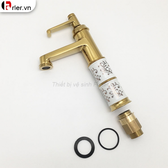 Vòi Lavabo Hoa Văn Trắng 2 Kích Thước Forler 