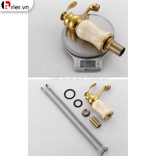 Vòi Lavabo Cổ Ngọc 2 Kích Thước 20cm và 30cm Sang Trọng Forler 