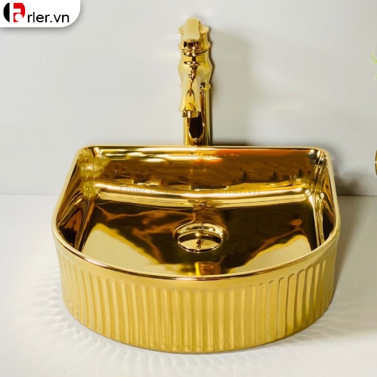 Chậu Lavabo Đặt Bàn Màu Vàng Luxury Forler 