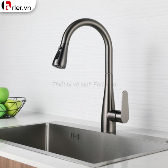 Vòi Rửa Chén Nóng Lạnh Dây Rút (VRC02) Forler