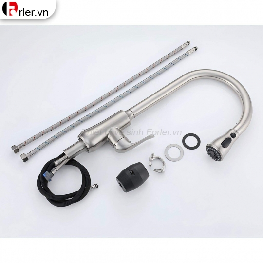 Vòi Rửa Chén Nóng Lạnh, Dây Kéo (VRC25) Forler