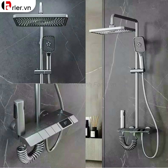 Sen Cây Tắm Đứng Đồng Thau Sơn Tĩnh Điện Xám Forler 