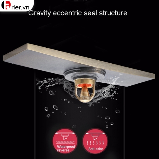 Phễu Thoát Sàn Đồng Thau Mạ Crome Chống Hôi Dài FORLER