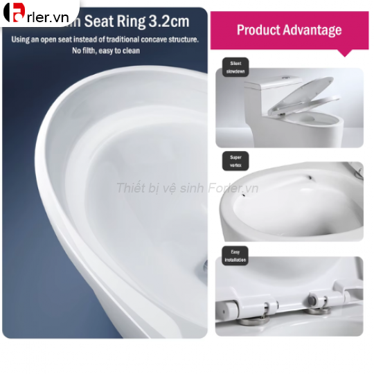 Bồn Cầu Một Khối Dáng Lùn FORLER