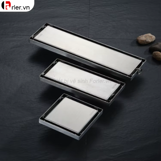 Phễu Thoát Sàn Đồng Thau Mạ Crome Chống Hôi Dài PS02 FORLER