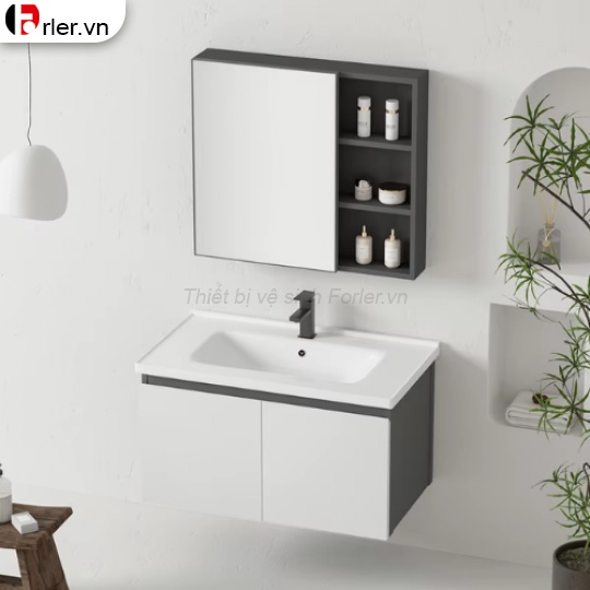 Bộ Tủ Nhôm Hơp Kim Chậu Lavabo Và Tủ Gương Thường Forler