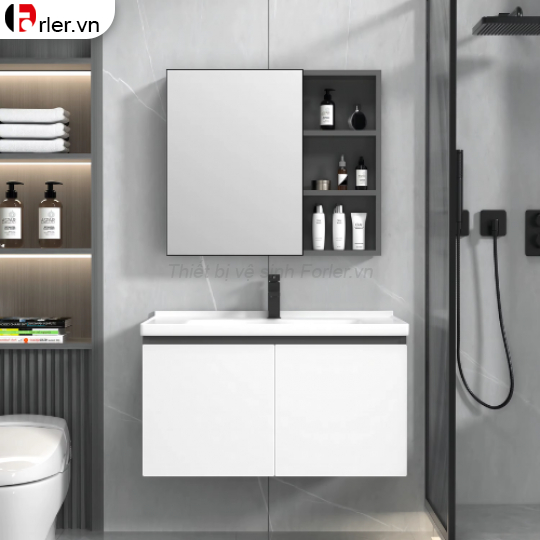 Bộ Tủ Nhôm Hơp Kim Chậu Lavabo Và Tủ Gương Thường Forler