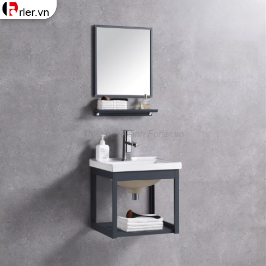 Tủ Phòng Tắm Khung Nhôm Inox Đơn Giản FORLER