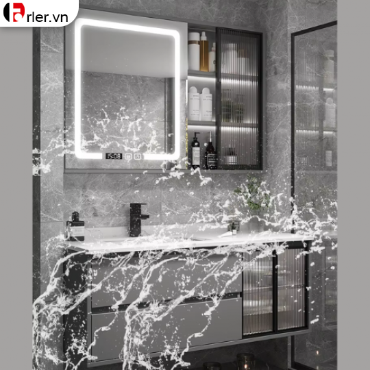 Bộ Tủ Nhựa PVC - Mặt Lavabo Sứ Âm Liền Khối FORLER