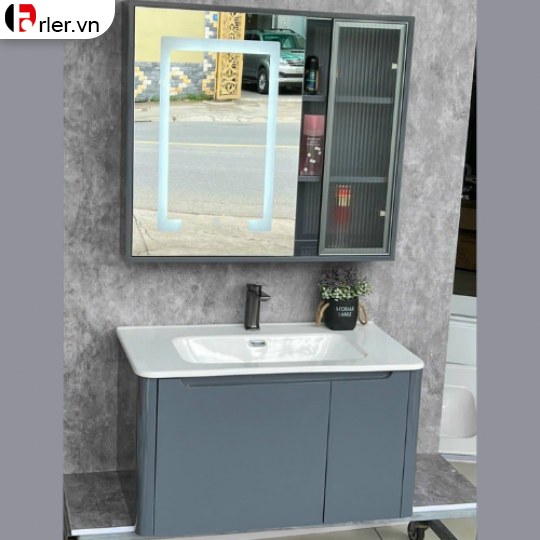 Tủ Nhựa Lavabo PVC Mặt Sứ Âm FORLER