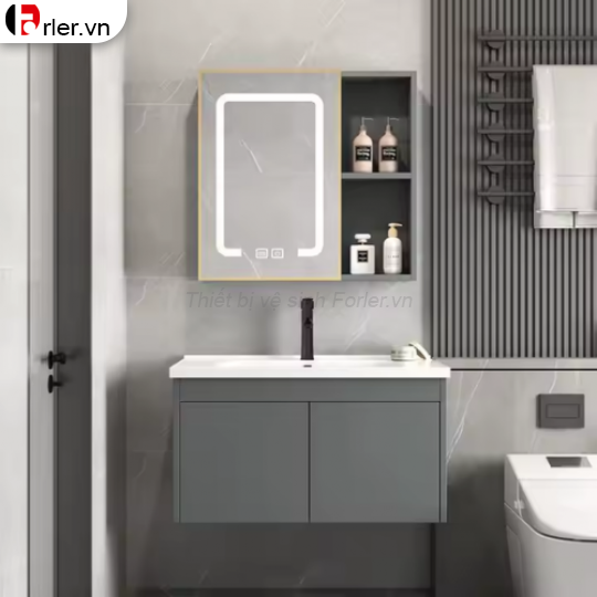 Tủ Nhựa Lavabo PVC Mặt Sứ Âm FORLER