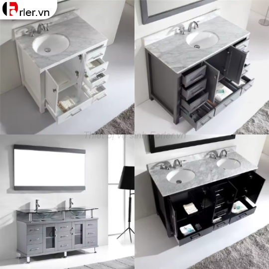 Tủ Lavabo Nhựa PVC Cao Cấp - Thiết Kế Theo Yêu Cầu FORLER