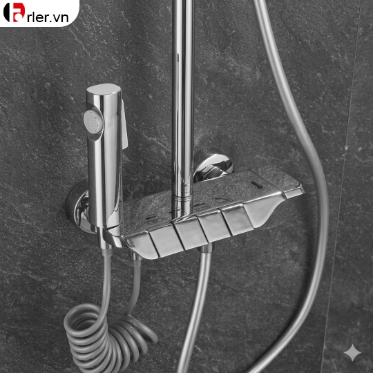 Sen Cây 4 Phím Inox 304 Sơn Tĩnh Điện Xám Nano Forler