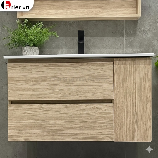 Bộ Tủ PVC Nhựa Giả Gỗ & Tủ Gương Led Forler