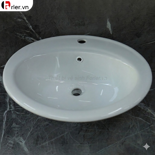 Lavabo Rửa Mặt Oval Âm Bàn Dương Vành Forler 