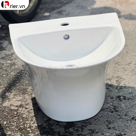 Chậu Lavabo Treo Tường Liền Chân FORLER