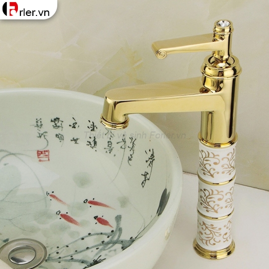 Vòi Lavabo Hoa Văn Trắng 2 Kích Thước Forler 