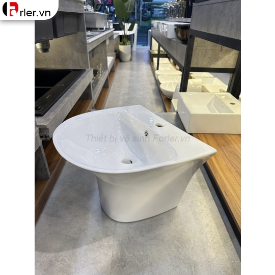 Chậu Lavabo Treo Tường Liền Chân FORLER