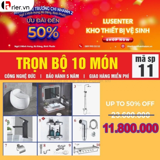 Combo trọn bộ 1 món thiết bị vệ sinh CB-FLVS01
