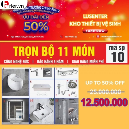 Combo trọn bộ 1 món thiết bị vệ sinh CB-LSVS02