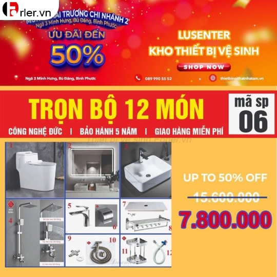 Combo trọn bộ 1 món thiết bị vệ sinh CB-LSVS06