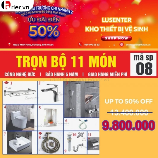 Combo trọn bộ 1 món thiết bị vệ sinh CB-LSVS07