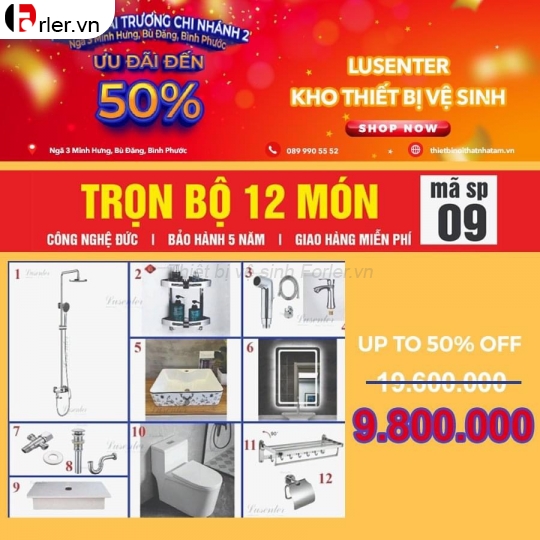Combo trọn bộ 1 món thiết bị vệ sinh CB-LSVS08