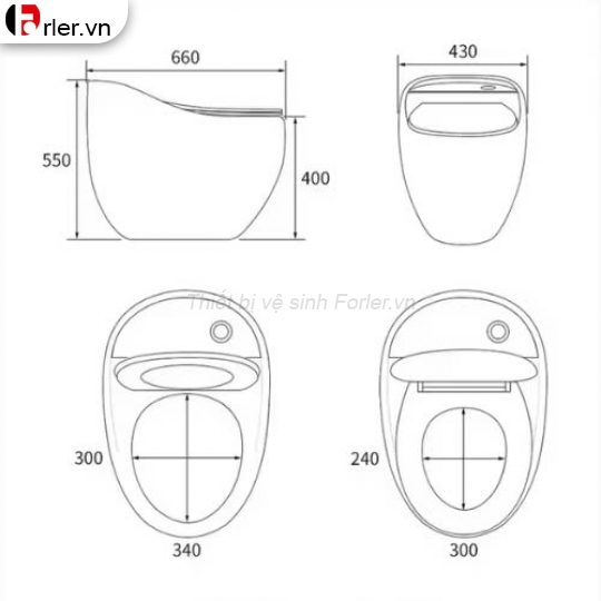 Bồn Cầu Trứng Sọc FORLER