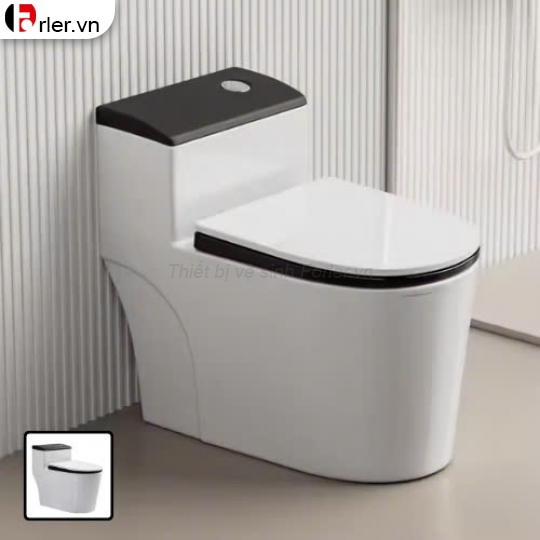 Bồn Cầu Một Khối Trắng Đen FORLER 
