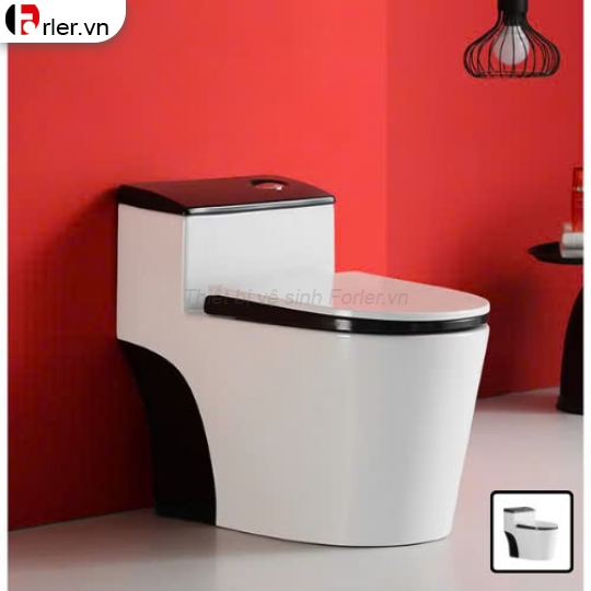 Bồn Cầu Một Khối Trắng Đen FORLER 