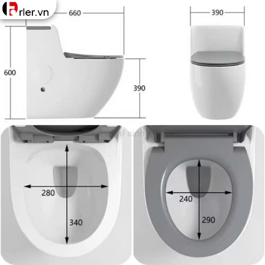 Bồn Cầu Trứng 3 Màu FORLER