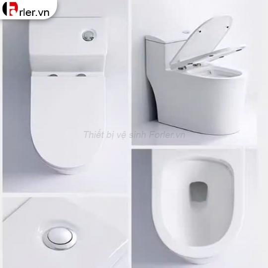Bồn Cầu Một Khối Trắng Đen FORLER 