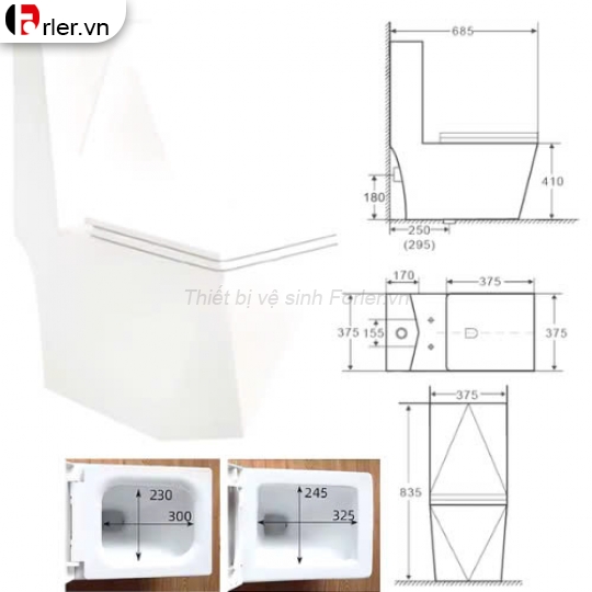 Bồn Cầu Một Khối Kim Cương FORLER