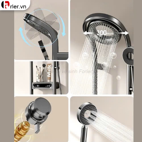 Sen Tắm Nóng Lạnh Vòng Cung hiển thị nhiệt FORLER