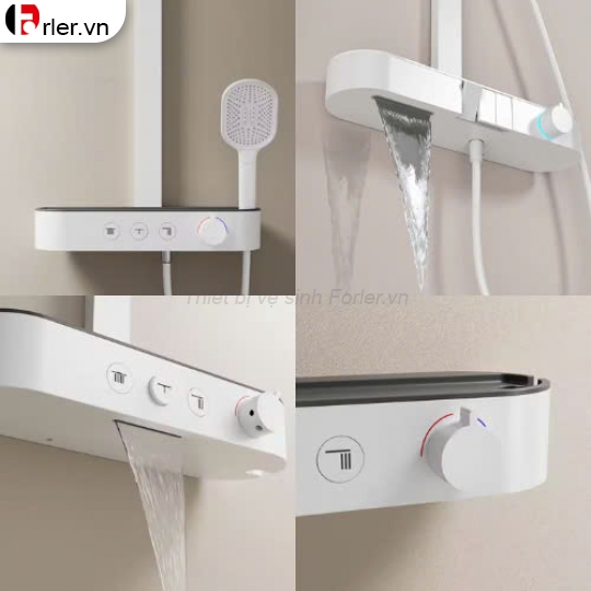 Sen Tắm Nóng Lạnh Thanh Bầu 3 phím Inox FORLER