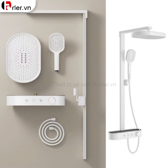 Sen Tắm Nóng Lạnh Thanh Bầu 3 phím Inox FORLER